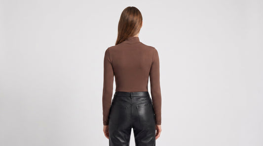 L'loen Cygne Boğazlı Body – kahverengi – detay görseli 1
