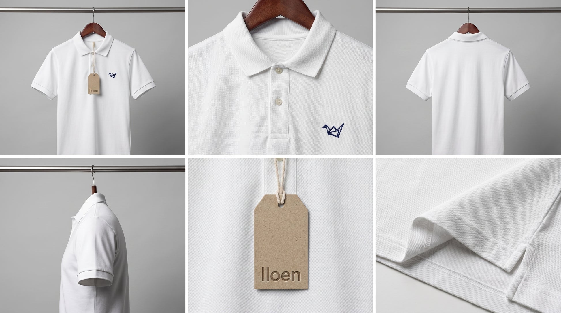 L'loen Capri Pike Polo – beyaz – detay görseli 3