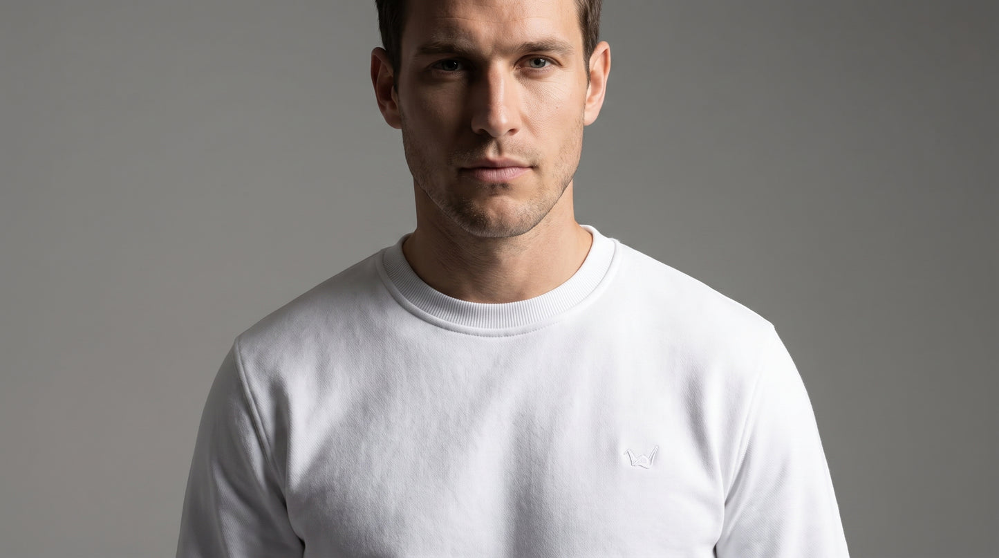 L'loen Ivoire Örgü Sweatshirt – beyaz – detay görseli 3