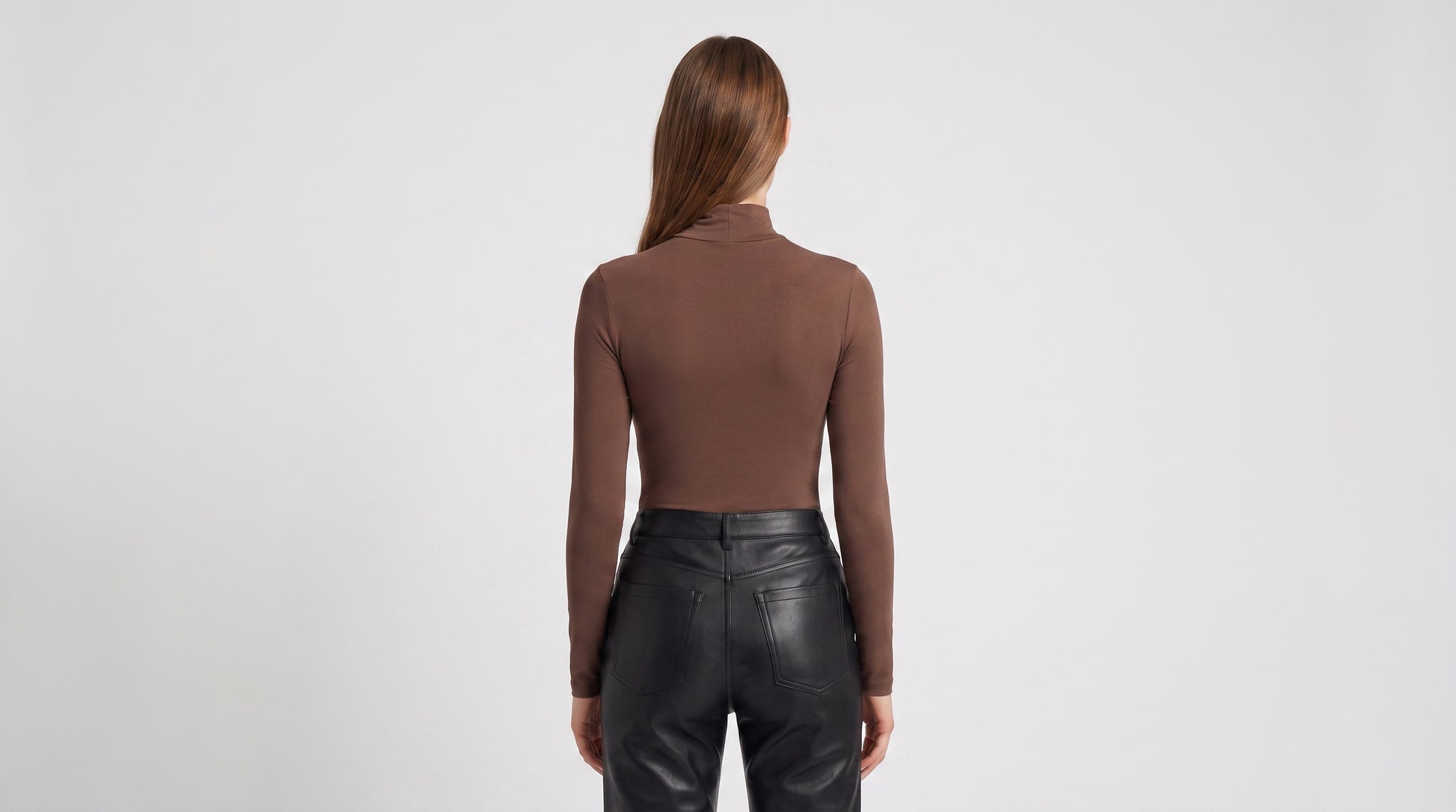 L'loen Cygne Boğazlı Body – kahverengi – detay görseli 1