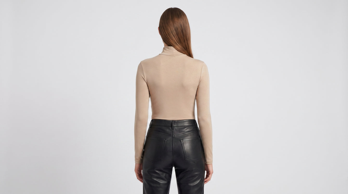 L'loen Cygne Boğazlı Body – bej – detay görseli 2