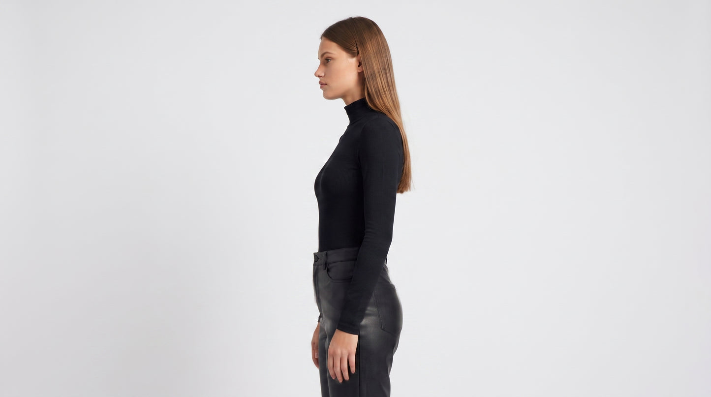L'loen Cygne Boğazlı Body – siyah – detay görseli 1