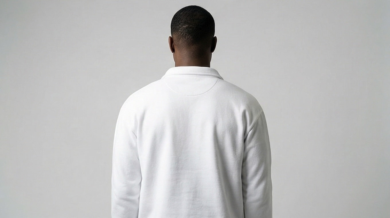L'loen Voyage Fermuarlı Sweatshirt – beyaz – detay görseli 3