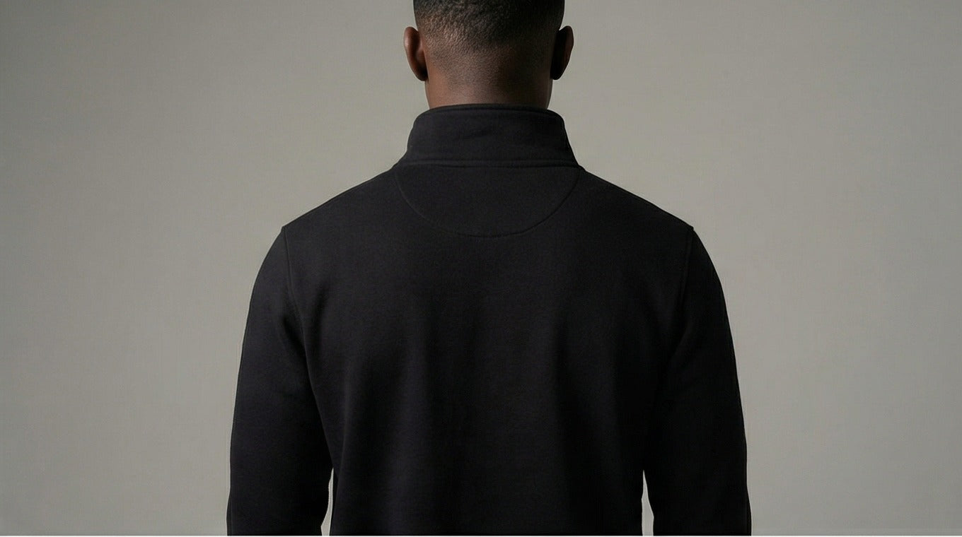 L'loen Voyage Fermuarlı Sweatshirt – siyah – detay görseli 2